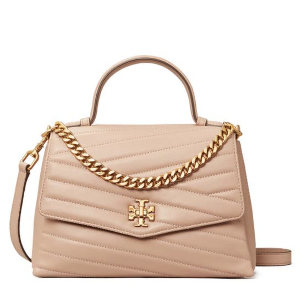 Excellent Condition Tory Burch Kira Top Handle Devon Sand handbag